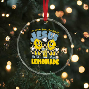 Life Gave Me Some Lemons But My Jesus He Be Makin Lemonade Crystal Glass Ornament Retro Lemon TS11 Print Your Wear