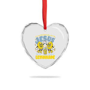 Life Gave Me Some Lemons But My Jesus He Be Makin Lemonade Heart Crystal Glass Ornament Retro Lemon TS11 Print Your Wear