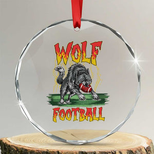 Lightning Wolf Lover Crystal Glass Ornament Sport Lover Gift TS12 Transparent Glass 3'' Circle Print Your Wear