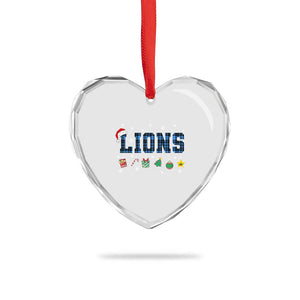 LF Christmas Heart Crystal Glass Ornament Blue Plaid DFL Fans Xmas Pajamas TS10 Print Your Wear