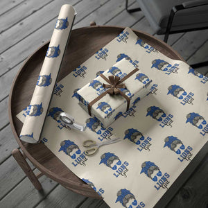 Lions Girl Wrapping Paper Roll Messy Bun Funny Sports Fan Team TS02 Beige Print Your Wear