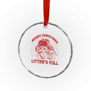 Litters Full Crystal Glass Ornament Funny Cat Christmas Vacation TS10 Print Your Wear