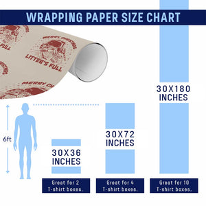 Litters Full Wrapping Paper Roll Funny Cat Christmas Vacation TS10 Print Your Wear