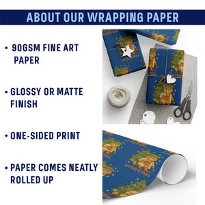 Litters Full Wrapping Paper Roll Funny Christmas Vacation Cat TS10 Print Your Wear