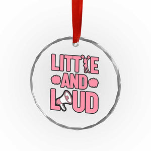 Little And Loud Quote Crystal Glass Ornament Cheerleader Girl Sports Gift TS12 Print Your Wear