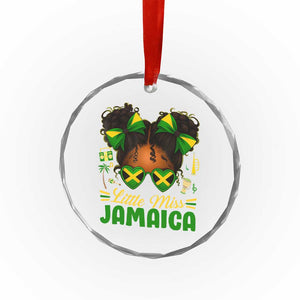 Little Miss Jamaica Crystal Glass Ornament Proud Jamaican Afro Black Girls Jamaica Flag Pride TS10 Print Your Wear
