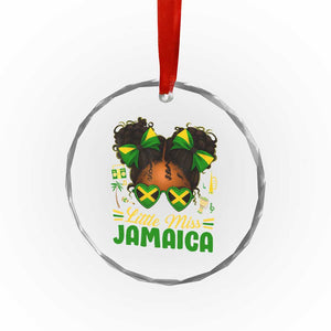 Little Miss Jamaica Crystal Glass Ornament Proud Jamaican Afro Black Girls Jamaica Flag Pride TS10 Print Your Wear