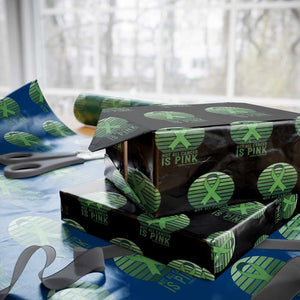 Liver Cancer Awareness Wrapping Paper Roll Not All Cancer Is Pink Ribbon Support Gift