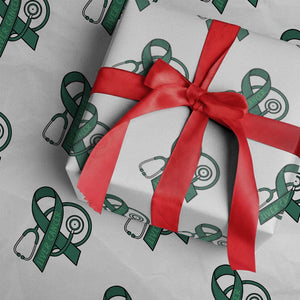Liver Cancer Strong Nurse Warrior Wrapping Paper Roll Stethoscope Healthcare Support Gift