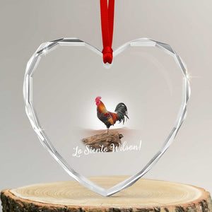 Lo Siento Wilson Funny Chicken Floating Meme Heart Crystal Glass Ornament Dramatic Rooster Parody Spanish Apology TS02 Transparent Glass 3'' Heart Print Your Wear