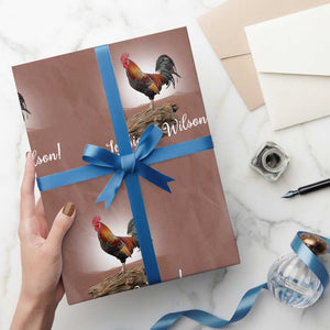 Lo Siento Wilson Funny Chicken Floating Meme Wrapping Paper Roll Dramatic Rooster Parody Spanish Apology TS02 Mocha Print Your Wear