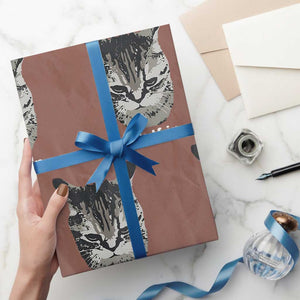 Lock TF In Cat Wrapping Paper Roll Funny Gen Z Meme TS14 Mocha Print Your Wear