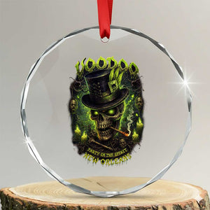 Louisiana Voodoo Skull Crystal Glass Ornament Party In The Spirit New Orleans Creepy Occult Lover TS11 Transparent Glass 3'' Circle Print Your Wear