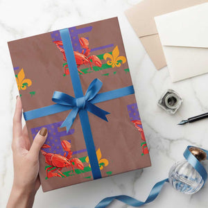 Louisiana Wrapping Paper Roll Louisiana New Orleans Party Custume Beads TS10 Mocha Print Your Wear