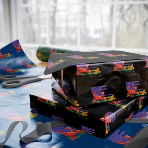 Louisiana Wrapping Paper Roll Louisiana New Orleans Party Custume Beads TS10 Black Print Your Wear