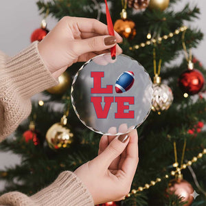 Love Football Fan Supporter Crystal Glass Ornament Gift For Game Day Lovers TS12 Print Your Wear