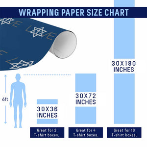 Love Jewish Messianic Christian Cross Star Of David Wrapping Paper Roll TS11 Print Your Wear