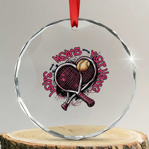 Love Means Nothing Crystal Glass Ornament Tennis Lovers TS12 Transparent Glass 3'' Circle Print Your Wear