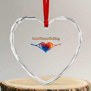 Love Means Nothing Heart Crystal Glass Ornament Valentines Day Gift TS12 Transparent Glass 3'' Heart Print Your Wear