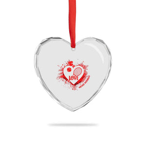 Love Means Nothing To A Tennis Player Heart Crystal Glass Ornament Valentines Day Gift TS12 Print Your Wear