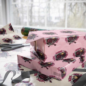 Love Means Nothing Wrapping Paper Roll Tennis Lovers TS12 Light Pink Print Your Wear