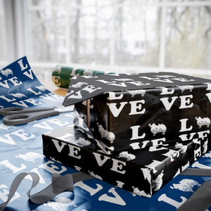 Love Pomeranian Wrapping Paper Roll Cute Pom Dog Lover Gift TS12 Black Print Your Wear