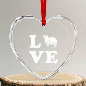Love Pomeranian Heart Crystal Glass Ornament Cute Pom Dog Lover Gift TS12 Transparent Glass 3'' Heart Print Your Wear