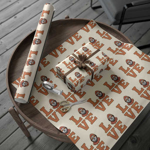 Love Vintage Cool Bulldog Wrapping Paper Roll Game Day Dog Lover TS12 Beige Print Your Wear