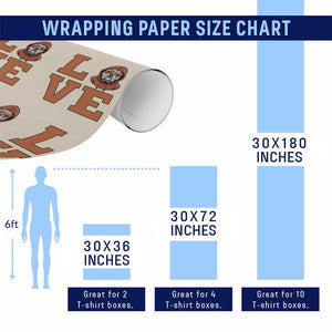 Love Vintage Cool Bulldog Wrapping Paper Roll Game Day Dog Lover TS12 Print Your Wear
