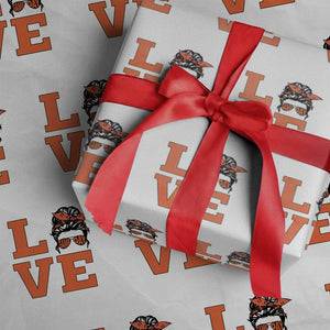 Love Vintage Cool Pun Girl Wrapping Paper Roll Game Day Gift TS12 White Print Your Wear