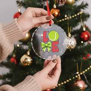 Love With A Tennis Ball Crystal Glass Ornament Valentines Day Gift TS12 Print Your Wear