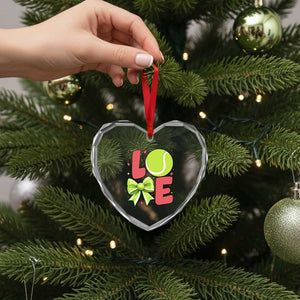 Love With A Tennis Ball Heart Crystal Glass Ornament Valentines Day Gift TS12 Print Your Wear