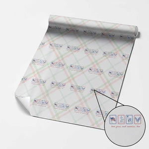 Loves Jesus and America Too Wrapping Paper Roll 4th of July Christian TS14 Christmas Plaid Print Your Wear
