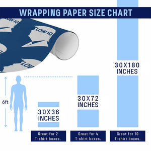Low IQ Political Silhouette Profile Humor Wrapping Paper Roll Satirical Politics Subtle Hate TS02 Print Your Wear