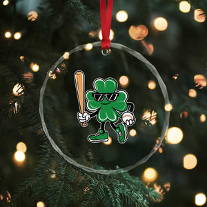Lucky Baseball Shamrock Crystal Glass Ornament St Patrick's Day T-Ball Sport Lover Gift TS02 Print Your Wear