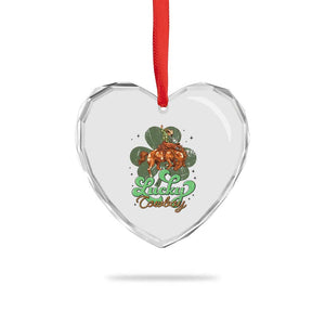 Lucky Cowboy Western Heart Crystal Glass Ornament Funny St Patrick's Day TS14 Print Your Wear