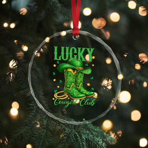 Lucky Cowgirl Club Crystal Glass Ornament Western Irish Cowboy St Patrick Day TS14 Print Your Wear