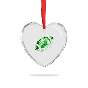 Lucky Shamrock Football Heart Crystal Glass Ornament Irish Clover St Patricks Day Sport Lover TS02 Print Your Wear
