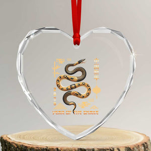 Lunar New Year 2025 Heart Crystal Glass Ornament Year Of The Snake 2025 Chinese China TS09 Transparent Glass 3'' Heart Print Your Wear