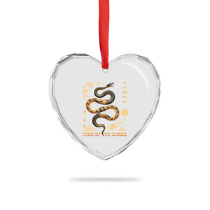 Lunar New Year 2025 Heart Crystal Glass Ornament Year Of The Snake 2025 Chinese China TS09 Print Your Wear