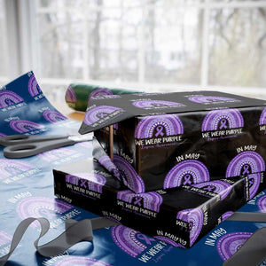 Lupus Awareness Wrapping Paper Roll In May We Wear Purple Ribbon Rainbow TS10 Black Print Your Wear