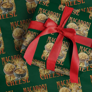 Macaroni And Cheese Meme Wrapping Paper Roll Vintage 90s Style Funny Foodie Bootleg Graphic TS10 Green Print Your Wear