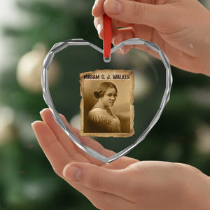 Madam CJ Walker Heart Crystal Glass Ornament Female Empowerment History Gift TS12 Print Your Wear