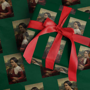 Madam CJ Walker Mona Lisa Wrapping Paper Roll Black History Month Gift TS12 Green Print Your Wear
