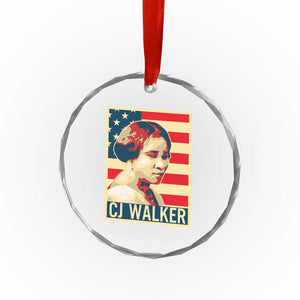 Madam CJ Walker Patriotic Crystal Glass Ornament Black History Month Gift TS12 Print Your Wear