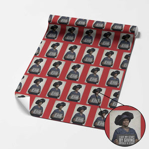 Madam CJ Walker Quote Wrapping Paper Roll I Got My Start By Giving Myself A Start TS12 Red Print Your Wear