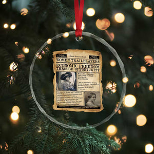 Madam CJ Walker Vintage Newspaper Style Crystal Glass Ornament Economic Freedom Through Opportunity TS12 Print Your Wear