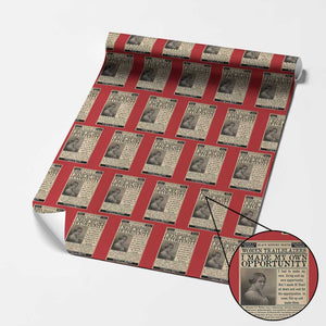 Madam C.J. Walker Wrapping Paper Roll I Made My Own Opportunity TS12 Red Print Your Wear