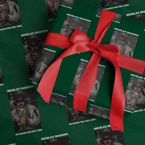 Maduro Captured Meme Wrapping Paper Roll On Board USS Iwo Jima Political Satire TS02 Green Print Your Wear