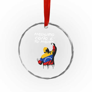 Maduro Cono e Tu Madre Crystal Glass Ornament Venezuelan Protest Graffiti Graphic TS02 Print Your Wear